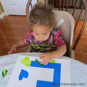 Looking for toddler finger paint ideas? Try this fun toddler finger painting craft! Heart of Deborah