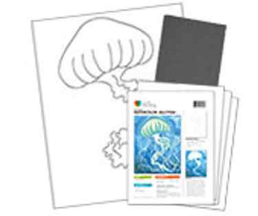Watercolor Jellyfish - Printed Paint Kit