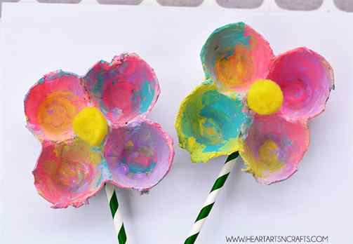 Mothers Day Crafts For Kids - Carton Flower