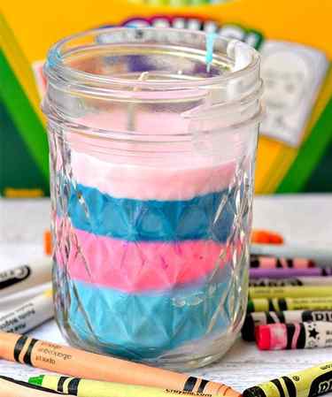 Mothers Day Crafts For Kids - Crayon Candle