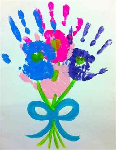 Mothers Day Crafts For Kids - Painted Hand Bouquet