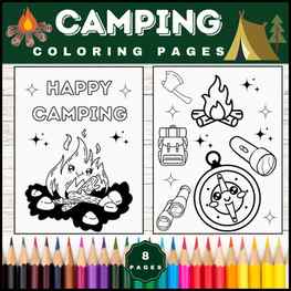 At the Beach Coloring Sheet - FREE DOWNLOAD