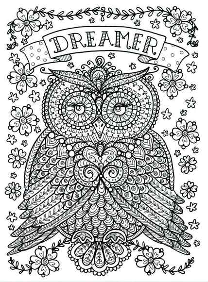 Free Printable Unique Owl Coloring Pages for Adults