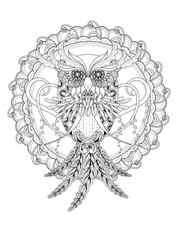 Coloring page owl kchung