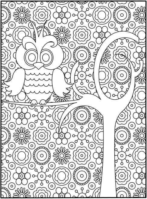 Detailed Owl Coloring Pages for Adults