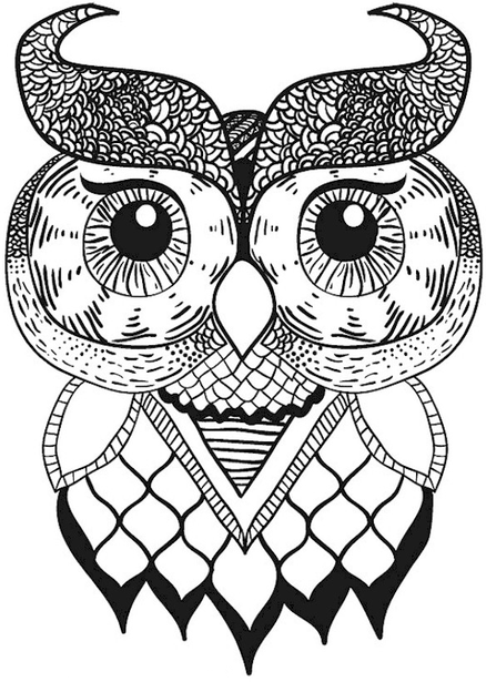Free Printable Owl Coloring Pages for Adults