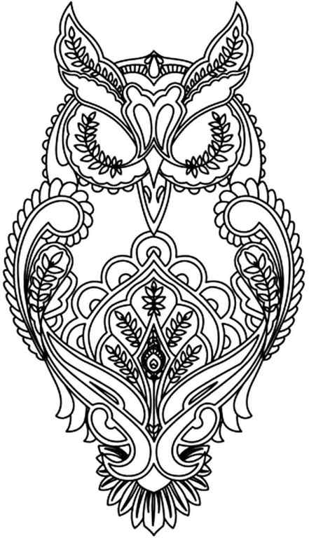 Free Online Owl Coloring Page for Adults