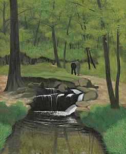 Wall Art - Drawing - The Woods Of Boulogne by Felix Vallotton French