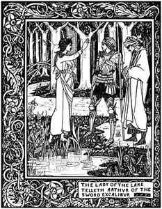 Wall Art - Drawing - Illustration For Lady of the Lake by Aubrey Beardsley