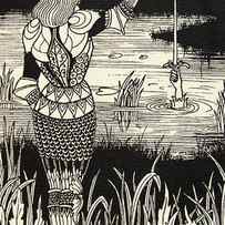How Sir Bedivere Cast the Sword Excalibur into the Water by Aubrey Beardsley