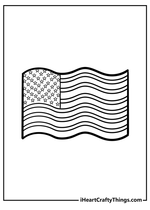 American Flag Coloring Book free printable