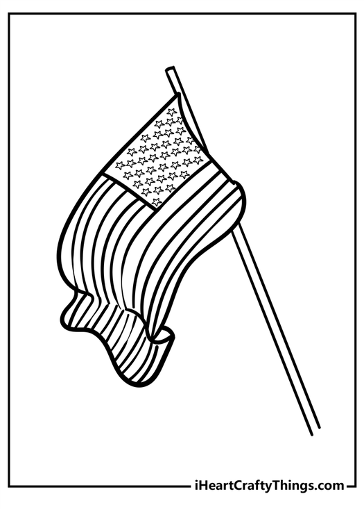 American Flag Coloring Pages for kids free download
