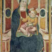 Madonna & Child Enthroned by Artist Unknown