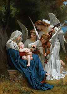 Wall Art - Painting - Song of the Angels, 1881 by William-Adolphe Bouguereau