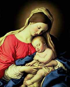 Wall Art - Painting - Madonna and Child by Il Sassoferrato