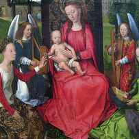 Virgin and Child with Saints Catherine of Alexandria and Barbara, early 1480s by Hans Memling
