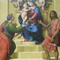 Madonna and Child Enthroned with Saints Mary Magdalene and John the Baptist by Giuliano Bugiardini