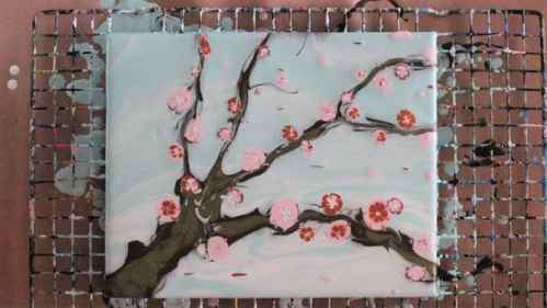adding cherry blossom petals into the wind