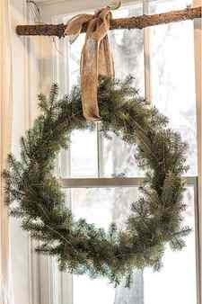 Natural Christmas Window Wreath