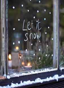 Let it Snow written window