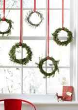 hanging Scandinavian Mini Christmas Tree Wreaths for Window