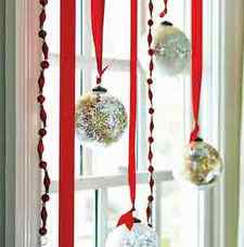 Christmas Ornament Window Decor