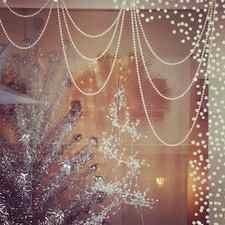 beaded garland christmas window decorations 