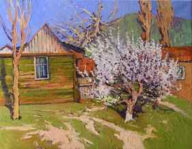 Farmhouse and Apricot Tree thumb