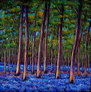 Wall Art - Painting - Bluebell Wood by Johnathan Harris