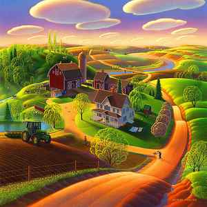 Wall Art - Painting - Spring on the Farm by Robin Moline
