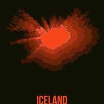 Iceland Radiant Map I by Naxart Studio