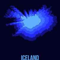 Iceland Radiant Map III by Naxart Studio
