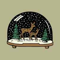 Illustration of snow globe by CSA Images