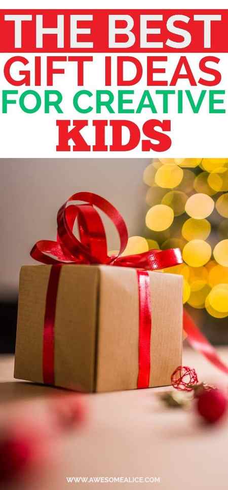 Here are 30+ creative gift ideas for the kids in your life. The best creative and imaginative gifts to let them explore and create their world. #giftideas #giftsforkids #creativekids #awesomealice