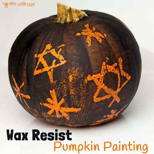 Wax resist pumpkin
