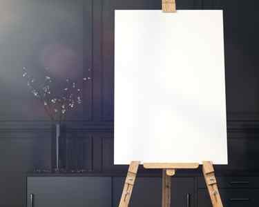 start painting with an easel