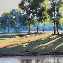River bank shadows Tumut by Graham Gercken