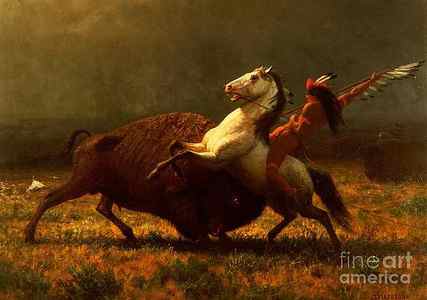 Wall Art - Painting - The Last of the Buffalo by Albert Bierstadt