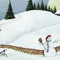Christmas Valley Snowman by David Carter Brown