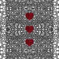 Pattern 34 - Heart Art - Black And White Exquisite Patterns By Sharon Cummings by Sharon Cummings