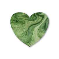 Moss Green Heart Watercolor Art by Irina Sztukowski