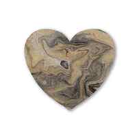 Beige Marble Heart Watercolor Art by Irina Sztukowski