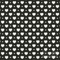 Inverse Heart Dots D Pattern in Bone White And Wrought Iron Black n.2665 by Holy Rock Design