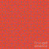Heart Dots A With Grid Pattern in Red Orange And True Blue n.2057 by Holy Rock Design