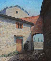 Original art for sale at UGallery.com | Montefioralle Italy by Stefan Conka | 4.327 zł | oil painting | 25.7