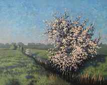 Original art for sale at UGallery.com | Wild Plum Blossoms by Stefan Conka | 6.437 zł | oil painting | 23.6
