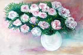 roses in a vase Original Floral Paintings From New Zealand thumb