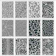 Animal Print Stencil,12P Animal Skin Stencil,Leopard Painting Stencil,Zebra Painting Stencil,Cow Print Stencil,Tiger Strip. 