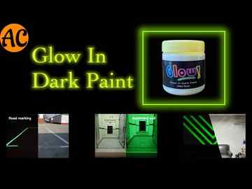 Glossy yellowgreen glow in dark paint
