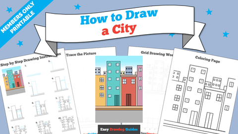 Printables thumbnail: How to draw a City
